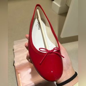Repetto red cendrillion ballerina flats